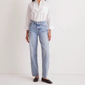 NWT Madewell Low-slung straight jeans, Size 31 Tall, Olvera wash